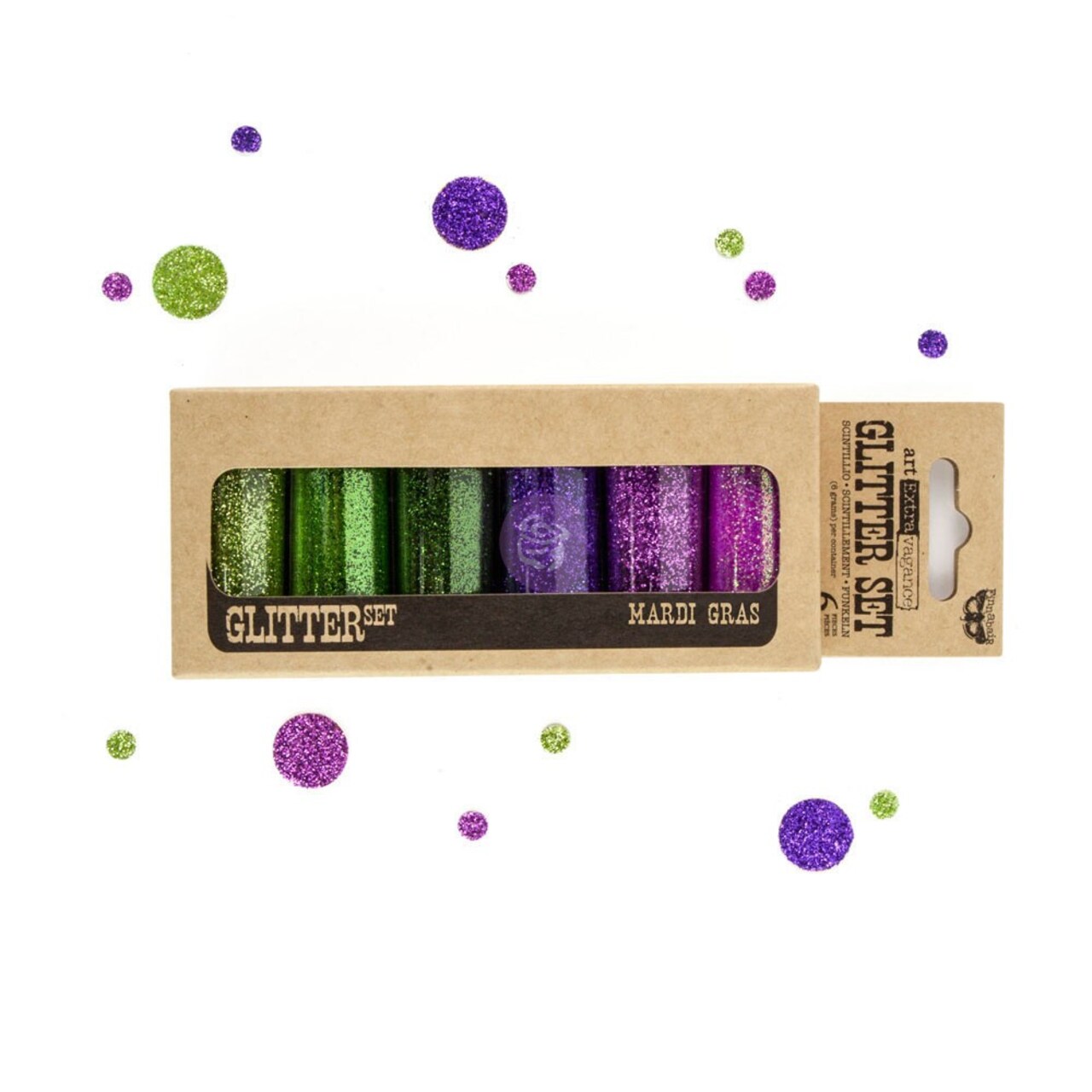Prima Marketing Inc Art Ingredients - Glitter Set - Mardi Gras 7G Bottle Set Of 6 655350961572